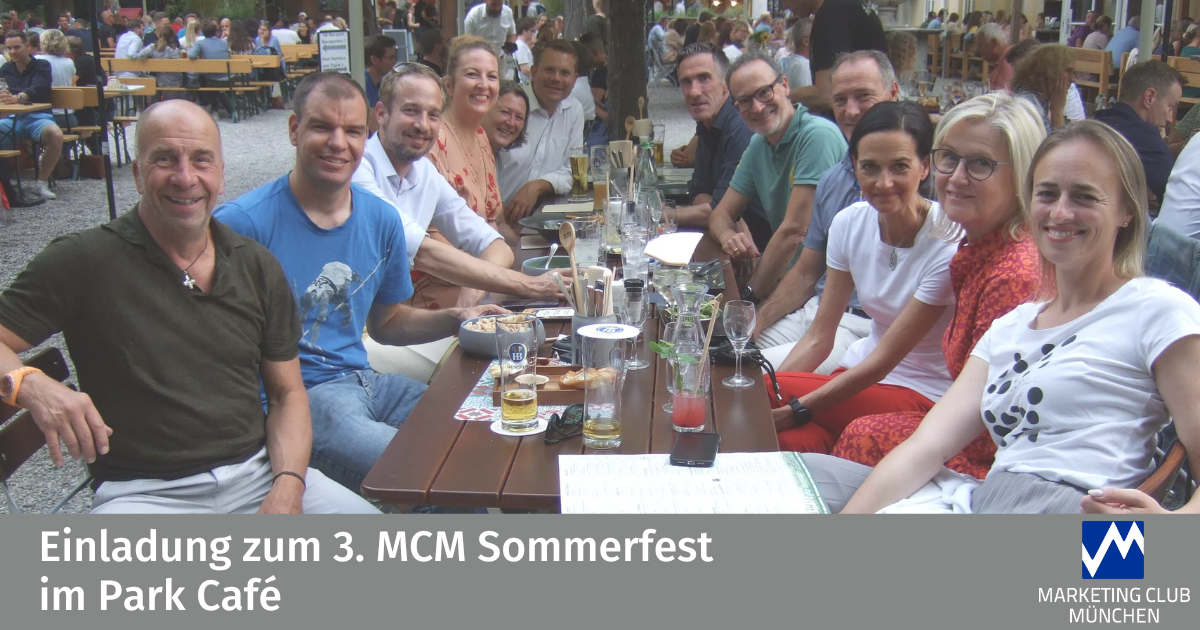 Einladung zum 3. MCM Sommerfest im Park Café